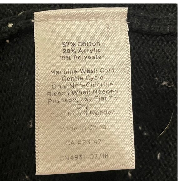 Talbots Cowl Neck Black Sweater Midi Dress Button LP Petite Casual Office - Picture 8 of 8